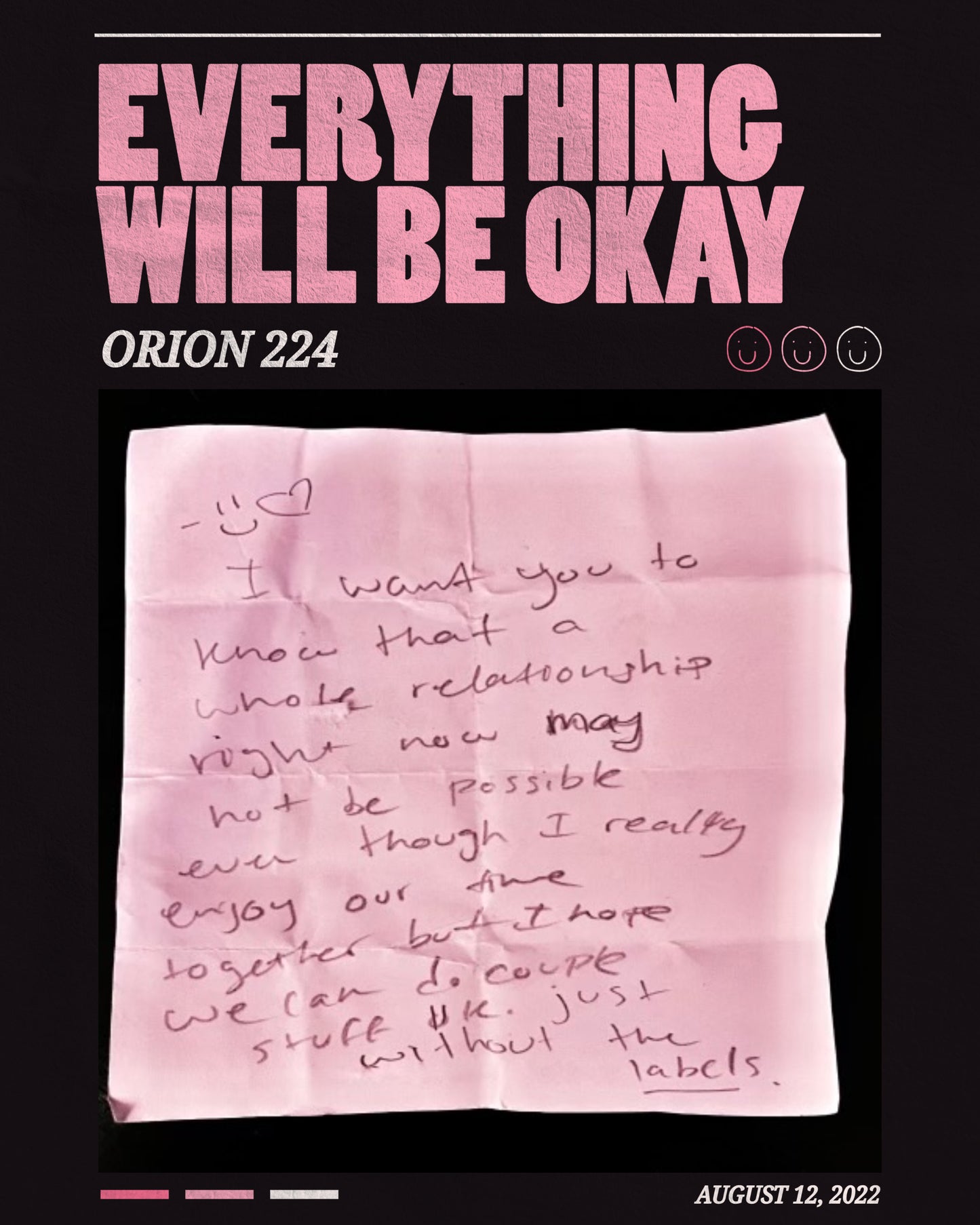 "Everything Will Be Okay" Single Poster